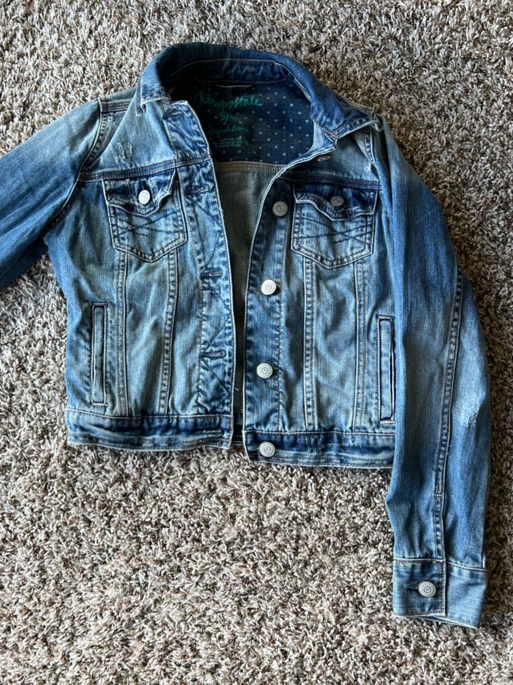 Aeropostale Light Blue Denim Jacket - Button Front